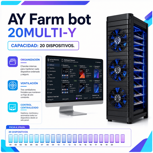 AY Farm bot BOX 20MULTI-Y | Box para hasta 20 dispositivos - AY Farm Bot