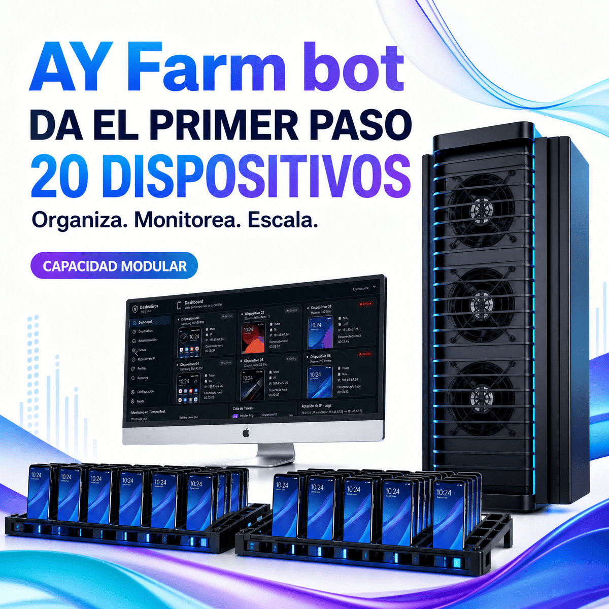 AY Farm bot BOX 20MULTI-Y | Box para hasta 20 dispositivos - AY Farm Bot