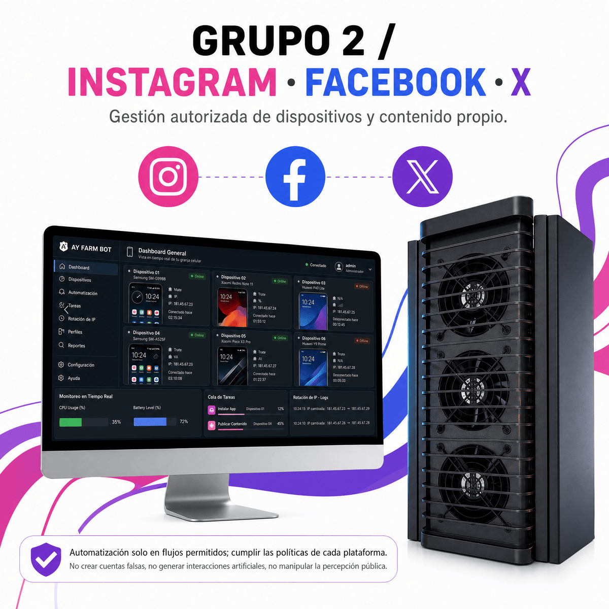 AY Farm bot BOX 20MULTI-Y | Box para hasta 20 dispositivos - AY Farm Bot